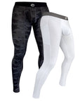 Leggings de Nylon de 28in Sin Abertura 2pk Camuflaje Gris/Blanco