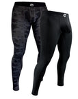 Leggings de Nylon 28in Sin Bragueta 2pk Negro/Camuflaje