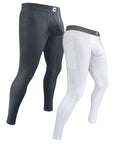 Leggings de Nylon de 28in Sin Bragueta 2pk Gris/Blanco
