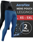 Leggings de Nylon 28in Sin Bragueta 2pk Negro/Azul