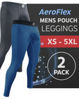 Leggings de Nylon 28in Sin Abertura 2pk Azul/Gris