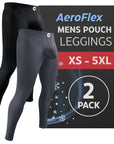 Leggings de Nylon de 28in Sin Abertura 2pk Negro/Gris