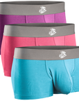 Boxers Modal 3in Sin Abertura 3pk Rojo/Púrpura/Azul Cielo