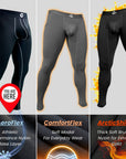 Leggings de Nylon de 28in Sin Bragueta 1pk Negro - Costura Gris