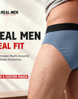 Bóxeres de bambú 0in Briefs V-Fly, paquete de 4, negro/negro/azul/gris