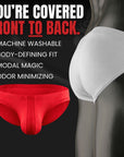 Bóxers bikini de talle bajo Modal 0in sin bragueta 3 unidades Azul marino/Rojo/Blanco