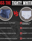 Brushed Nylon Briefs V-Fly 3pk Black/Denim/Gray