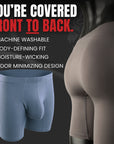Calzoncillos Boxer de Nylon 6in Sin Abertura 3pk Negro/Azul/Gris