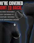 Leggings de Nylon de 28in Sin Abertura 2pk Negro/Gris