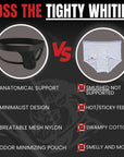 Jockstrap de Malla de Nylon 0in Sin Abertura 3pk Negro