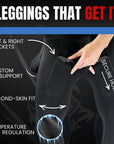 Nylon 28in Leggings No Fly 2pk Blue/Gray
