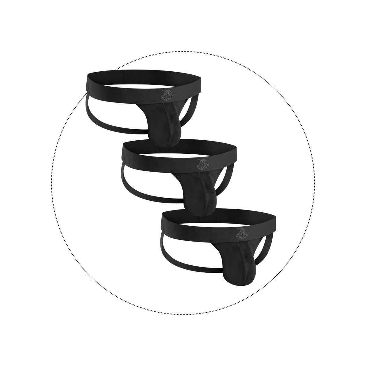 Nylon 0in Mesh Jockstrap No Fly 3pk Black