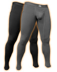 Leggings Modal de 28in con abertura en V 2pk Negro/Gris