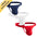  3-Pack - Navy Blue/Red/White