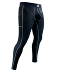 Nylon 28in Leggings No Fly 1pk Black - Gray Stitch