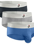 Modal 0in Calzoncillos Sin Abertura 3pk Azul/Gris Metalizado/Gris Melange