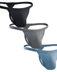 Bambú 0in Tanga Sin Apertura 3pz Negro/Azul/Gris