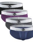 Bañadores de malla de nailon 0in sin abertura 4pk Negro/Azul/Gris/Borgoña