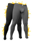 Leggings de Nylon Cepillado de 28in V Fly 2pk Negro/Gris