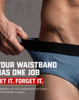 Bamboo 0in Briefs V-Fly 2pk Black/Gray