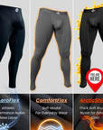 Leggings de Nylon Cepillado de 28in V Fly 1pk Negros
