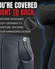 Nylon 28in Leggings No Fly 1pk Gray - Black Stitch