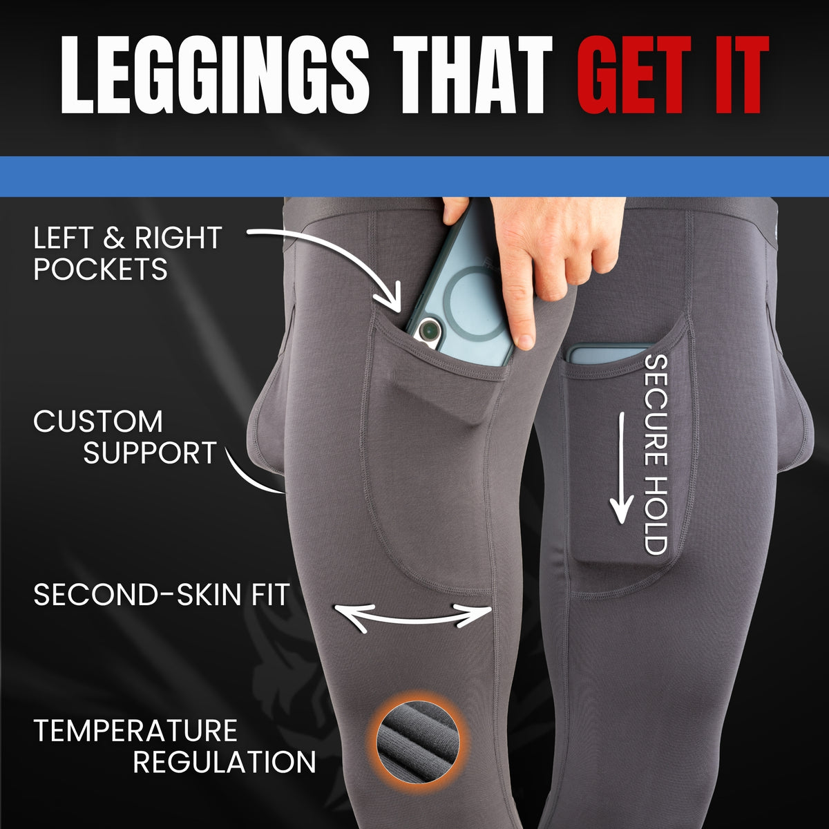Leggings Modal de 28in V Fly 1pk Gris