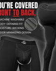 Leggings de Nylon Cepillado de 28in V Fly 1pk Negros