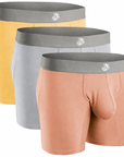 Bóxers Modal 7in sin bragueta 3 unidades Glaseado limón/Nube Nimbus/Polvo durazno